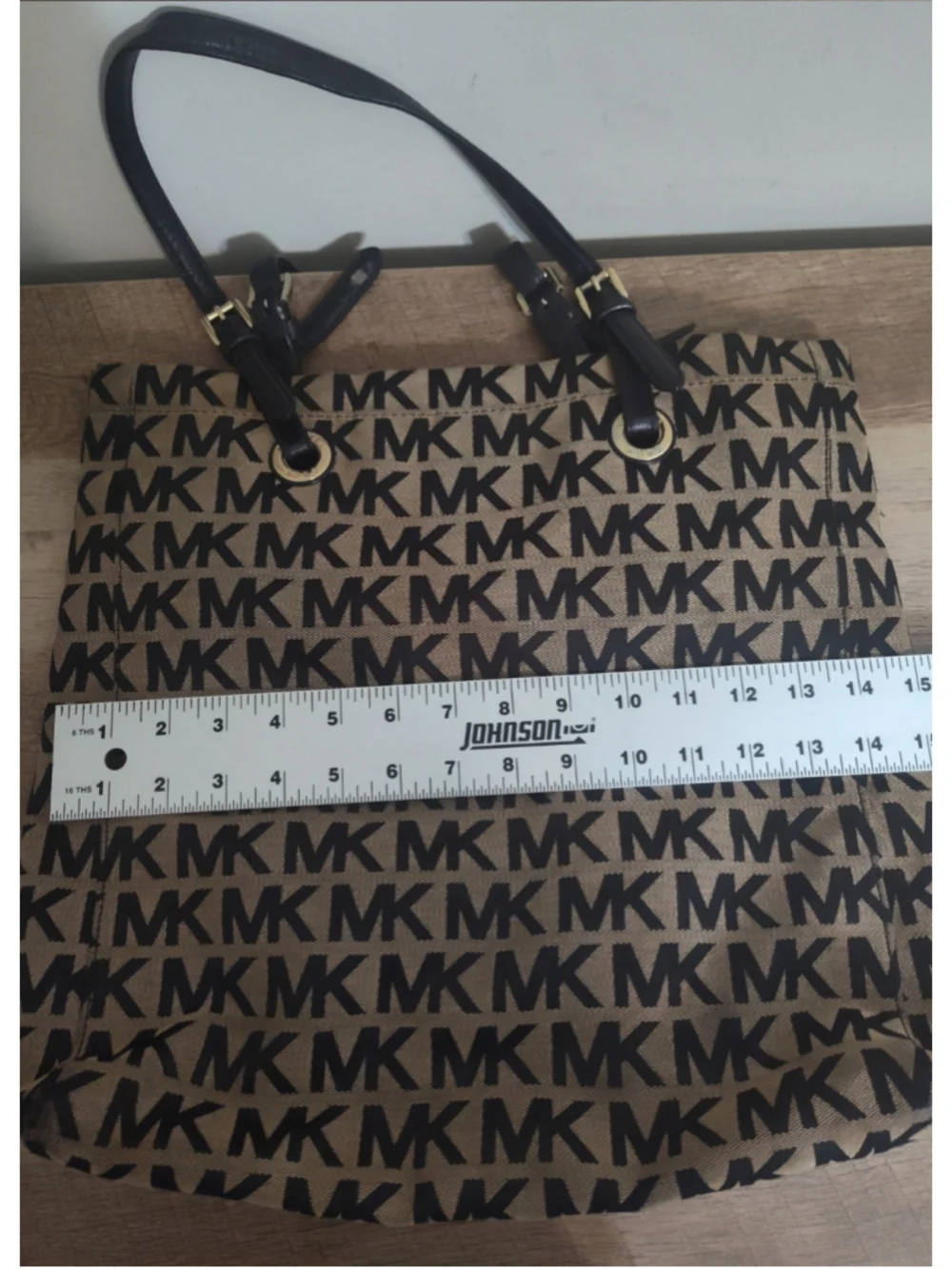 Women's Michael Kors Tote Bag One Size Beige and Black